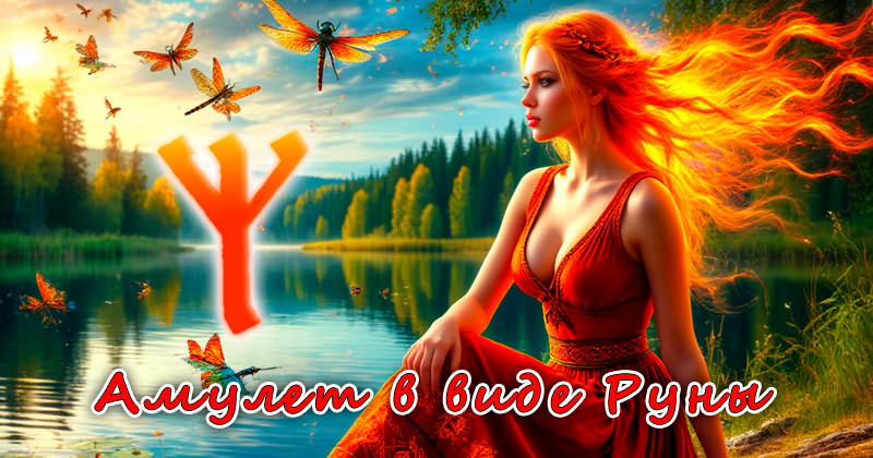 Амулет в виде руны Мир