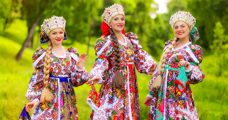 Стилистика свадебного вечера - костюмы в славянском стиле