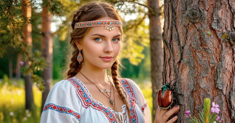 Хрущ или майский жук Девушка у славян