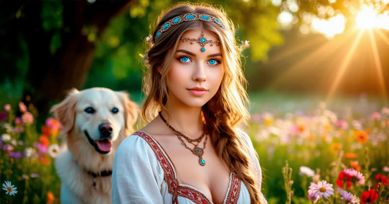 Знак славян Пес Женщина